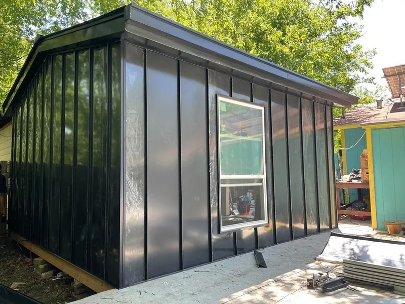 Black standing seam metal wall panels for Metal Roof Installation in Snoqualmie